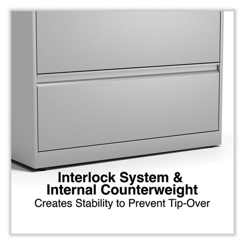 Picture of Lateral File, 2 Legal/Letter-Size File Drawers, Light Gray, 36" x 18.63" x 28"