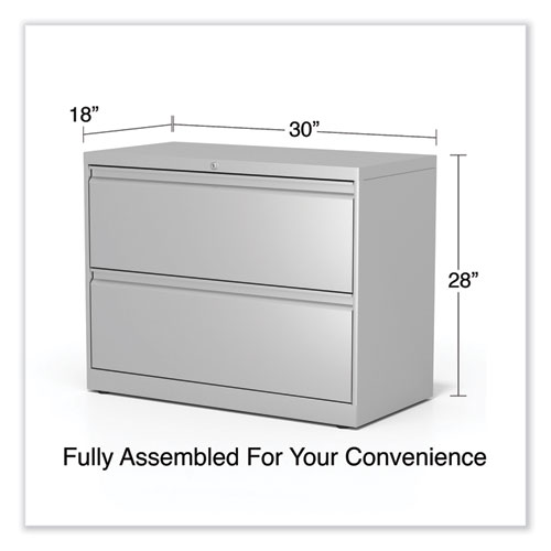 Picture of Lateral File, 2 Legal/Letter-Size File Drawers, Light Gray, 36" x 18.63" x 28"