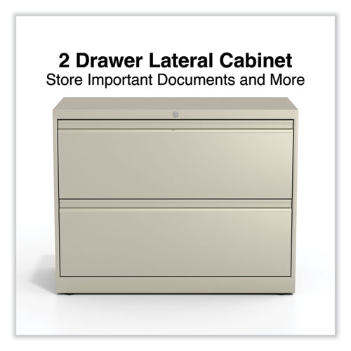 Picture of Lateral File, 2 Legal/Letter-Size File Drawers, Putty, 36" x 18.63" x 28"