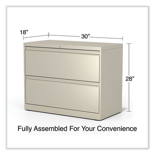 Picture of Lateral File, 2 Legal/Letter-Size File Drawers, Putty, 36" x 18.63" x 28"