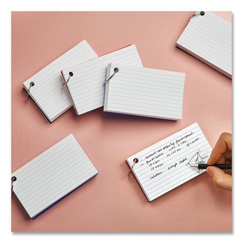 Picture of Ring Index Cards, Ruled, 3 x 5, White, 100/Pack