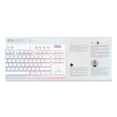 Picture of G715 Wireless Gaming Keyboard, 87 Keys, White