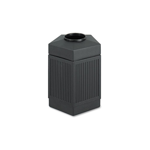 Picture of Canmeleon Indoor/Outdoor Pentagon Receptacle, 45 gal, Polyethylene, Black