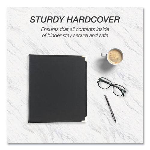 Picture of Classic Collection Ring Binder, 3 Rings, 1" Capacity, 11 x 8.5, Black