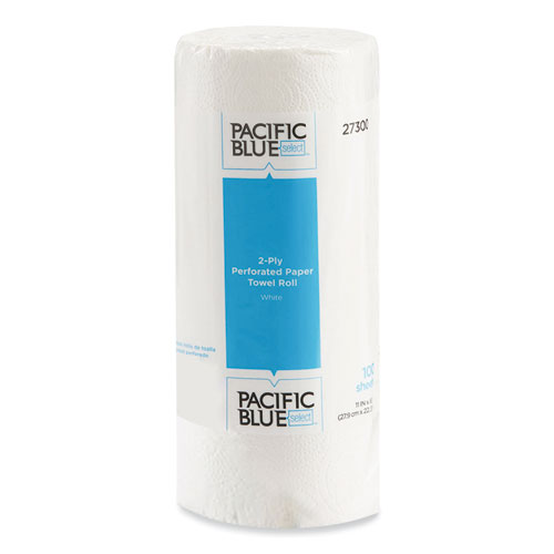 Picture of Pacific Blue Select Two-Ply Perforated Paper Kitchen Roll Towels, 2-Ply, 11 x 8.88, White, 100/Roll