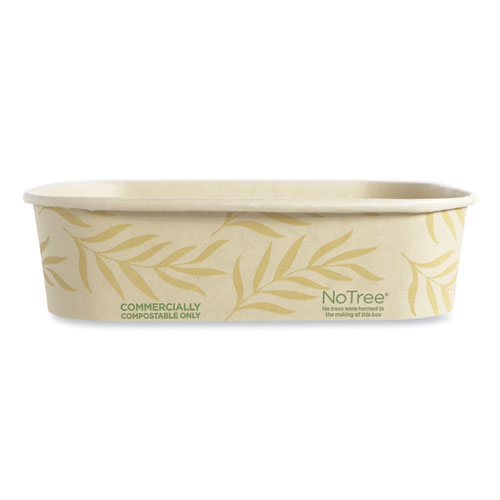 Picture of No Tree Rectangular Containers, 16 oz, 4.7 x 6.8 x 1.6, Natural, Sugarcane, 300/Carton