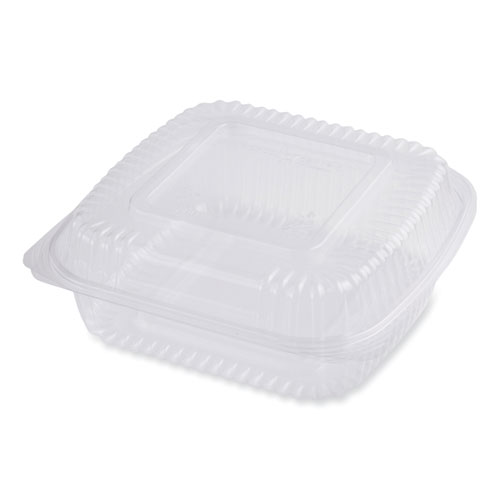 Picture of PLA Hinged Clamshells, 46 oz, 8.3 x 8.6 x 3.1, Clear, Plastic, 300/Carton