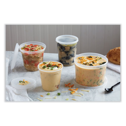 Picture of Newspring DELItainer Microwavable Container, 32 oz, 5.5 x 5.5 x 4.9, Clear, Plastic, 200/Carton