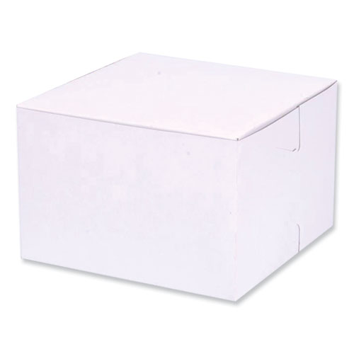 Picture of Bakery Boxes, Standard, 6 x 6 x 4, White, Paper, 250/Carton