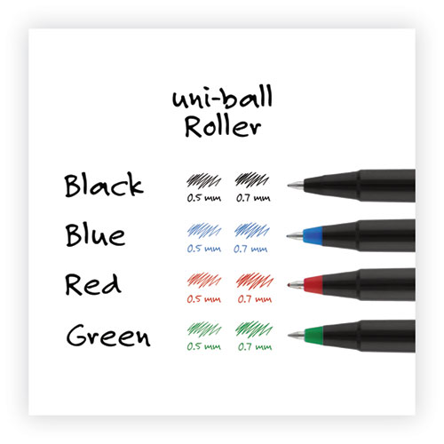 Picture of Rollerball Pen, Stick, Fine 0.7 mm, Red Ink, Black/Red Barrel, Dozen