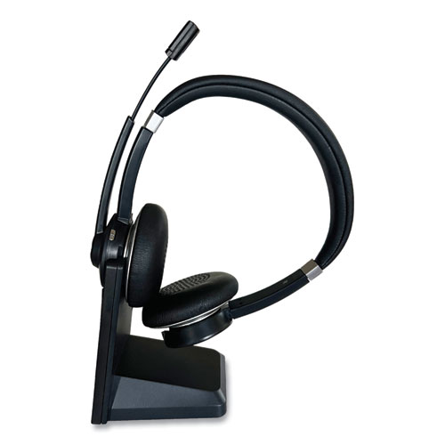 Picture of IVR70003 Binaural Over The Head Bluetooth Headset, Black/Silver