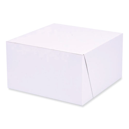 Picture of Bakery Boxes, Standard, 7 x 7 x 4, White, Paper, 250/Carton