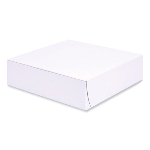 Picture of Bakery Boxes, Standard, 9 x 9 x 2.5, White, Paper, 250/Carton