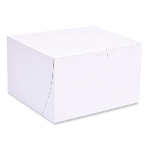 Picture of Bakery Boxes, Standard, 8 x 8 x 5, White, Paper, 100/Carton