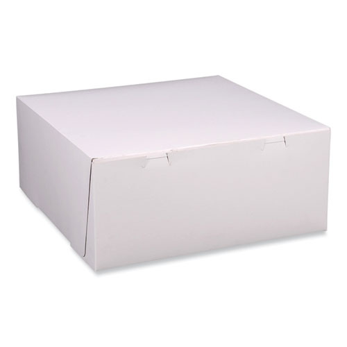 Picture of Bakery Boxes, Standard, 12 x 12 x 5, White, Paper, 100/Carton