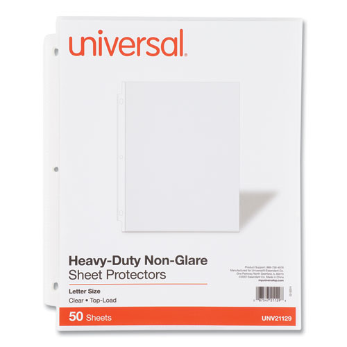 Top-Load+Poly+Sheet+Protectors%2C+Heavy+Gauge%2C+Nonglare%2C+Clear+50%2Fpack