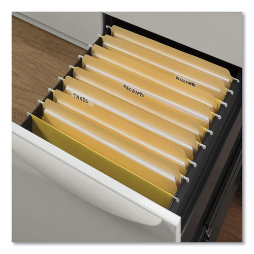 Picture of Top Tab File Folders, Straight Tabs, Letter Size, 0.75" Expansion, Manila, 100/Box