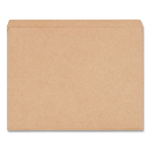 Picture of Reinforced Kraft Top Tab File Folders, Straight Tabs, Letter Size, 0.75" Expansion, Brown, 100/Box