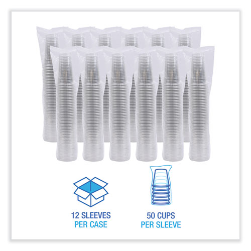 Picture of Clear Plastic Cold Cups, 24 oz, 50/Sleeve, 12 Sleeves/Carton