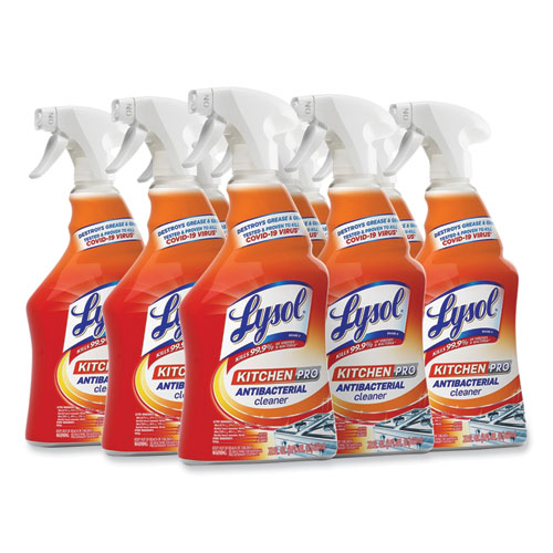 Picture of Kitchen Pro Antibacterial Cleaner, Citrus Scent, 22 oz Spray Bottle, 9/Carton