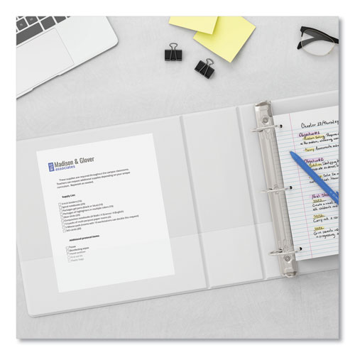 Picture of Slant D-Ring View Binder, 3 Rings, 0.5" Capacity, 11 x 8.5, White