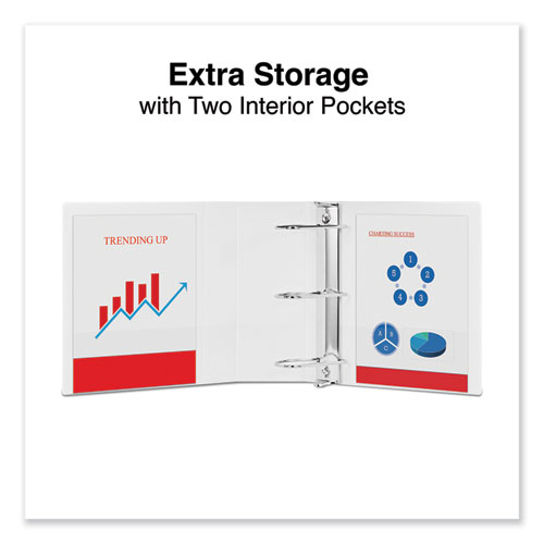 Picture of Slant D-Ring View Binder, 3 Rings, 5" Capacity, 11 x 8.5, White