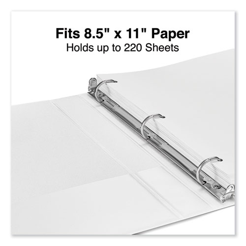 Picture of Slant D-Ring View Binder, 3 Rings, 1" Capacity, 11 x 8.5, White, 12/Carton