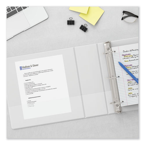 Picture of Slant D-Ring View Binder, 3 Rings, 1" Capacity, 11 x 8.5, White, 12/Carton