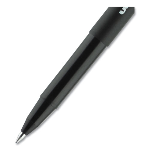 Picture of ONYX Roller Ball Pen, Stick, Extra-Fine 0.5 mm, Black Ink, Black Barrel, Dozen