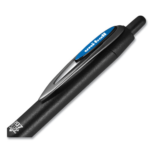 Picture of 207 Plus+ Gel Pen, Retractable, Medium 0.7 mm, Blue Ink, Black Barrel, Dozen