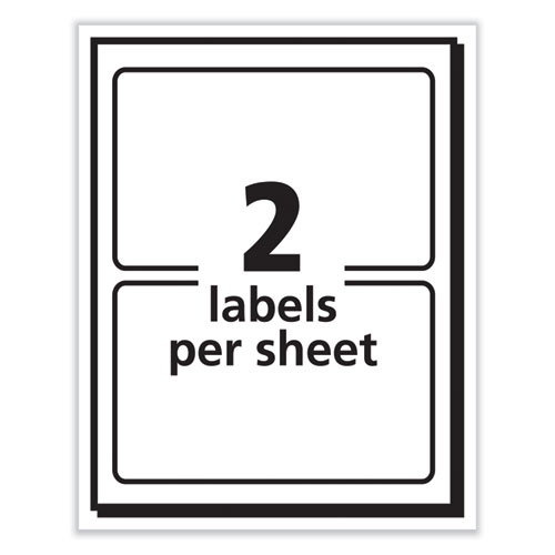 Picture of Printable Adhesive Name Badges, 3.38 x 2.33, White, 100/Pack