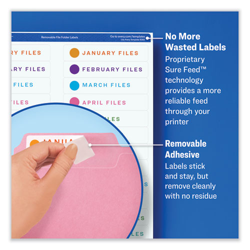 Picture of Removable Multi-Use Labels, Inkjet/Laser Printers, 3.33 x 4, White, 6/Sheet, 25 Sheets/Pack