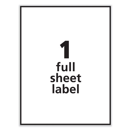 Picture of Removable Multi-Use Labels, Inkjet/Laser Printers, 8.5 x 11, White, 25/Pack