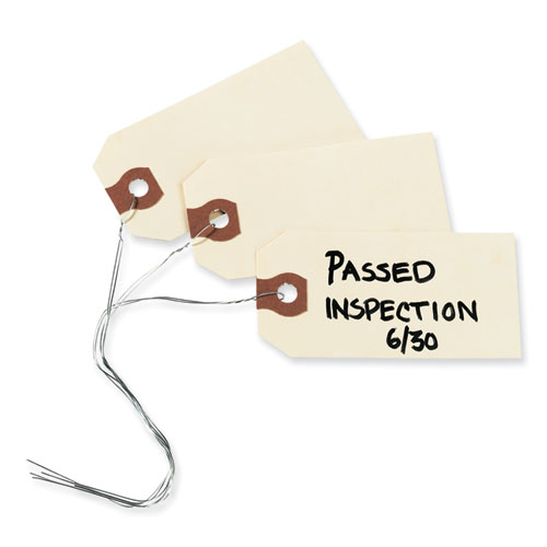 Picture of Double Wired Shipping Tags, 11.5 pt Stock, 6.25 x 3.13, Manila, 1,000/Box