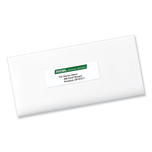 Picture of Labels, Laser Printers, 1.33 x 4, White, 14/Sheet, 100 Sheets/Box