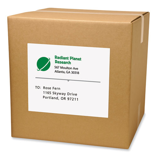 Picture of Labels, Laser Printers, 8.5 x 11, White, 100/Box