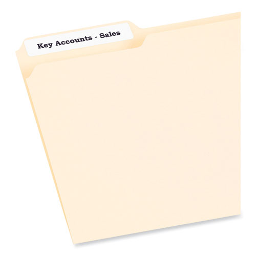 Picture of Labels, 0.66 x 3.44, White, 30/Sheet, 50 Sheets/Box