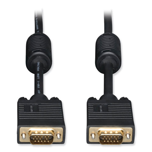 Picture of VGA Coaxial High-Resolution Monitor Cable with RGB Coaxial, 6 ft, Black