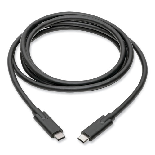 Picture of USB 3.1 Gen 1 (5 Gbps) Cable, USB Type-C (USB-C) to USB Type-C (M/M), 5 A, 6 ft, Black