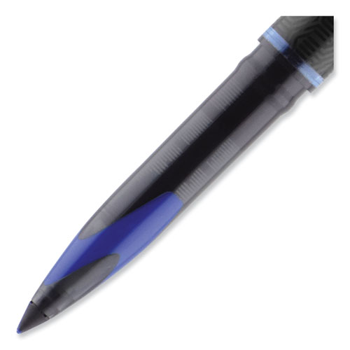 Picture of AIR Porous Roller Ball Pen, Stick, Medium 0.7 mm, Blue Ink, Black/Blue Barrel, Dozen