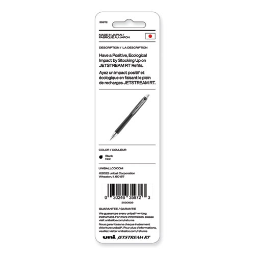 Picture of Refill for JetStream RT Pens, Bold Conical Tip, Black Ink, 2/Pack