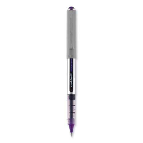 Picture of VISION Roller Ball Pen, Stick, Fine 0.7 mm, Violet Ink, Silver/Violet/Clear Barrel, Dozen