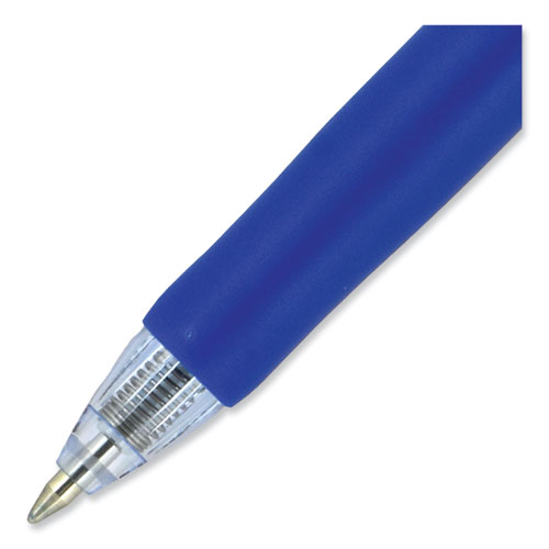 Picture of Signo Gel Pen, Retractable, Medium 0.7 mm, Blue Ink, Silver/Blue Barrel, Dozen