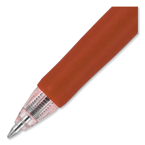 Picture of Signo Gel Pen, Retractable, Medium 0.7 mm, Red Ink, Silver/Red Barrel, Dozen