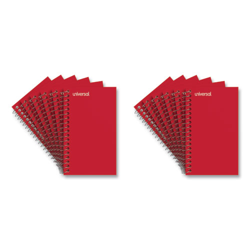 Picture of Wirebound Memo Book, Narrow Rule, Red Cover, (50) 5 x 3 Sheets, 12/Pack