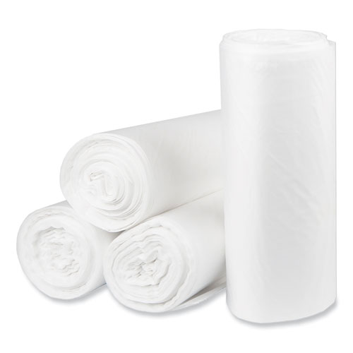 Picture of Eco Strong Plus Can Liners, 40 gal, 16 mic, 40" x 46", Natural, Perforated Roll, 250/Carton