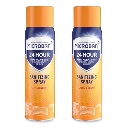 Picture of 24-Hour Disinfecting Sanitizing Spray, Citrus Scent, 15 oz Aerosol Spray, 2/Pack