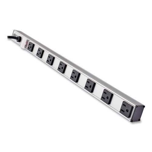 Picture of Vertical Power Strip, 8 Outlets, 15 ft Cord, Silver