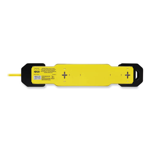 Picture of Power It! Safety Power Strip with GFCI Plug, 6 Outlets, 9 ft Cord, Yellow/Black