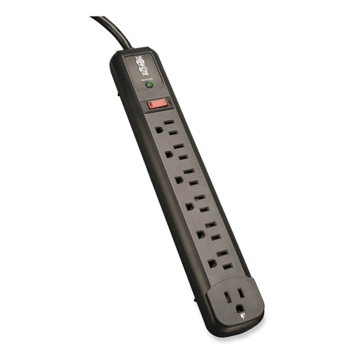 Picture of Protect It! Surge Protector, 7 AC Outlets, 4 ft Cord, 1,080 J, Black